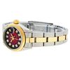 Image 8 : Rolex Ladies Two Tone Red Vignette Diamond Oyster Perpetual Datejust Wristwatch