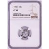 Image 1 : 1960 Proof Roosevelt Dime Coin NGC PF69