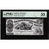 Image 1 : 1863 $5 The State of Louisiana Shreveport Obsolete Note PMG About Uncirculated 55