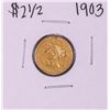 Image 1 : 1903 $2 1/2 Liberty Head Quarter Eagle Gold Coin