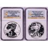 Image 1 : 2013-W West Point Proof Silver Eagle Two Coin Set NGC PF70/SP70 Enhanced Early Release