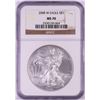 Image 1 : 2008-W $1 Burnished American Silver Eagle Coin NGC MS70