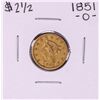 Image 1 : 1851-O $2 1/2 Liberty Head Quarter Eagle Gold Coin