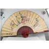 Image 1 : Large Chinese Watercolor Decorative Fan
