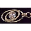 Image 2 : Oval Pendant Gold Colored Necklace
