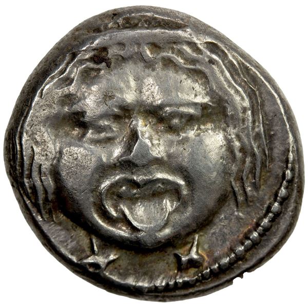 ETRURIA: Populonia, AR didrachm (20 asses) (8.33g), 3rd century BC. EF