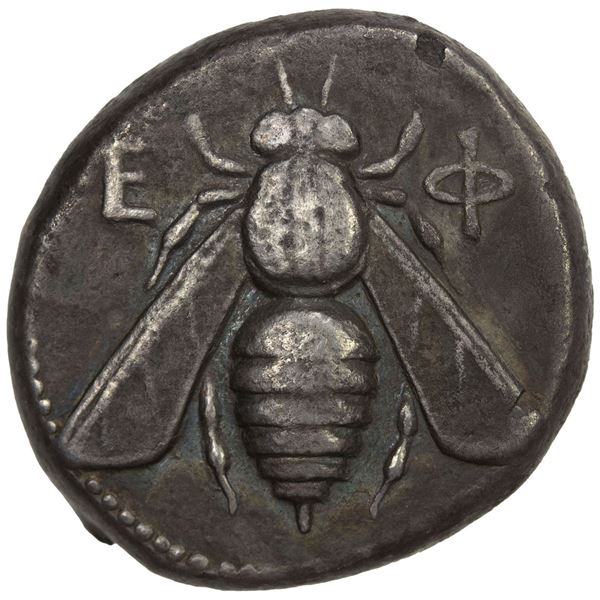 IONIA: Ephesos, Goneos, magistrate, AR tetradrachm (14.86g), ca. 360-350 BC. VF