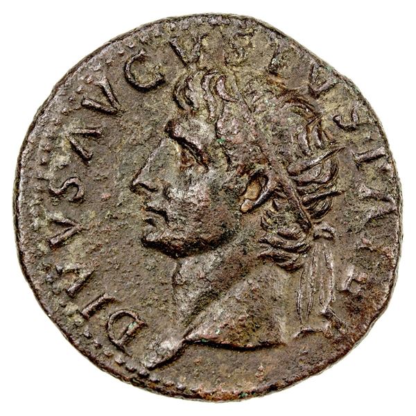 ROMAN EMPIRE: Divus Augustus, AE as (11.18g), Rome, 22-30 AD. VF