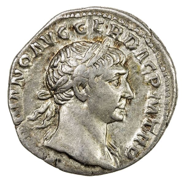 ROMAN EMPIRE: Trajan, 98-117 AD, AR denarius (3.58g), Rome, 103-111 AD. VF