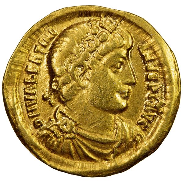 ROMAN EMPIRE: Valentinian I, 364-375 AD, AV solidus (4.33g), Antioch. VF