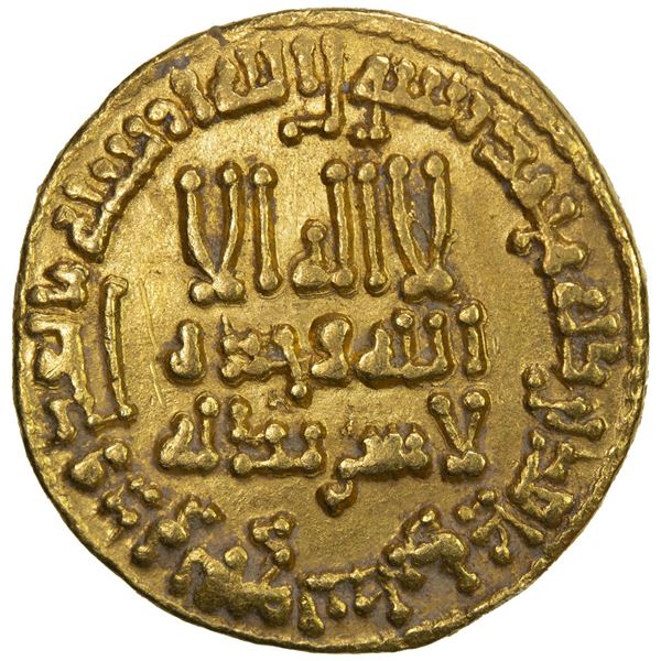 ABBASID: al-Rashid, 786-809, AV dinar (4.23g), NM (Madinat al-Salam), AH190. EF