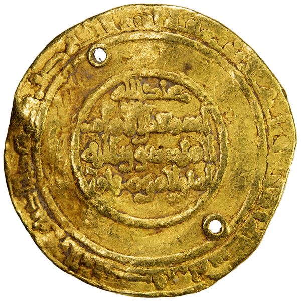 FATIMID: al-Mansur Isma'il, 946-953, AV dinar (4.01g), al-Mansuriya, AH339. VG-F