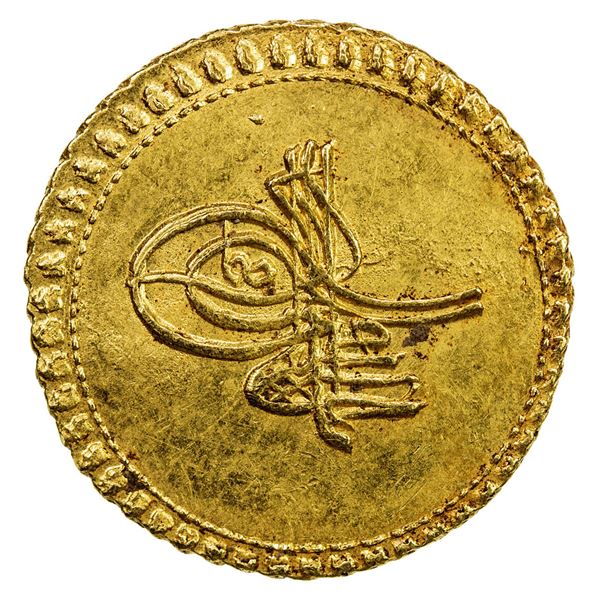 EGYPT: Mustafa II, 1703-1730, AV eshrefi altin (3.46g), Misr, AH1115. AU