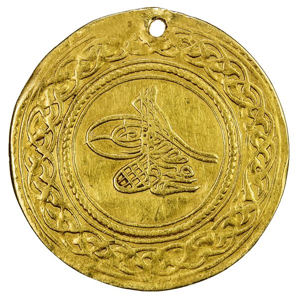 TURKEY: Mahmud I, 1730-1754, AV 1½ sultani (4.60g), Islambul, AH1143. VF