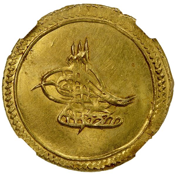 TURKEY: Mustafa IV, 1807-1808, AV sultani, Kostantiniye, AH1222 year 1. NGC MS63