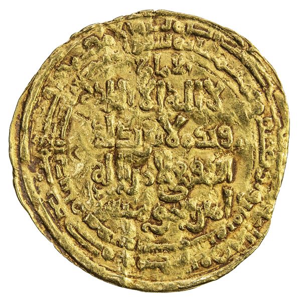 GREAT SELJUQ: Sanjar, 1118-1157, AV dinar (2.04g), Madinat al-Salam, AH548. VF