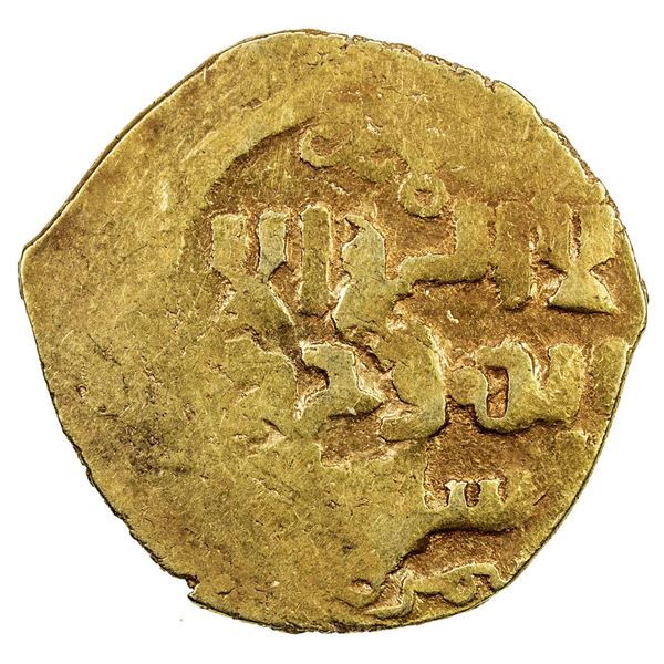 GREAT MONGOLS: Anonymous, ca. 1220s-1230s, AV dinar (3.79g), Samarqand, ND. VF
