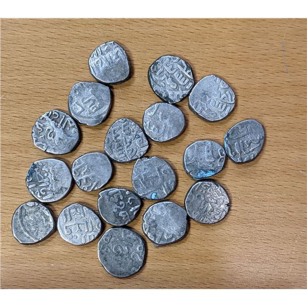 GREAT MONGOLS: LOT of 18 silver dirhams