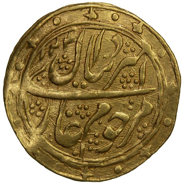 MANGHIT OF BUKHARA: Shah Murad, 1785-1800, AV tilla (4.53g), Bukhara-yi Sharif, AH1204//AH1205. EF