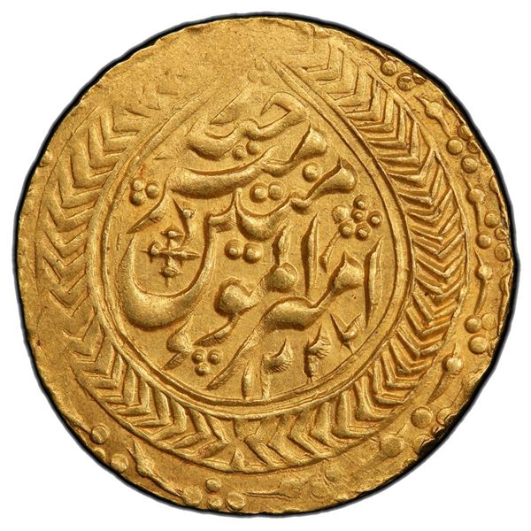 MANGHIT OF BUKHARA: Haidar, 1800-1826, AV tilla, Bukhara-yi Sharif, AH1227//AH1227. PCGS MS63