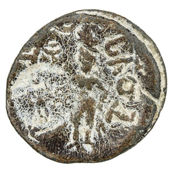 MUGHALPURA: Prathishtana type, ca. 1st century AD, lead unit (2.21g). VF