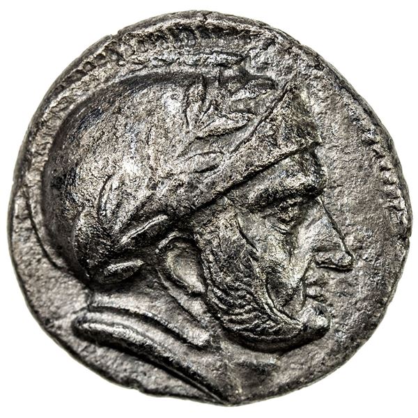 INDO-GREEK: Sophytes, ca. 305-294 BC, AR drachm (3.35g), uncertain mint in the Oxus region. VF