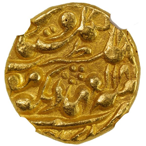 JAIPUR: Ram Singh, 1835-1880, AV mohar (10.71g), Sawai Jaipur, year 30 (1865). NGC MS64