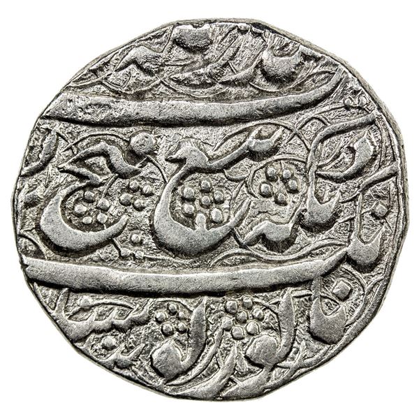 SIKH EMPIRE: AR rupee (8.38g), Peshawar, VS1892//1892. EF-AU