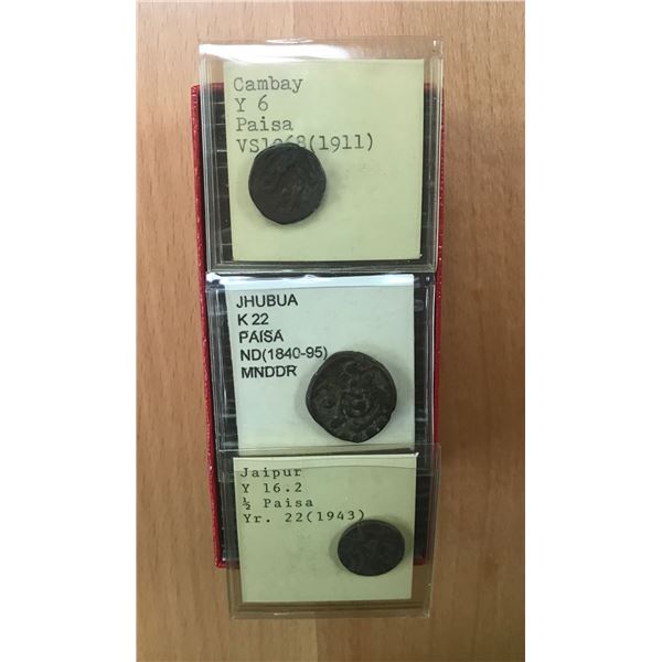 INDIAN STATES: LOT of 30 copper coins, one of each state
