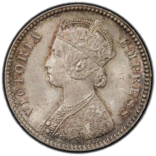 BRITISH INDIA: Victoria, Empress, 1876-1901, AR ¼ rupee, 1877(c)