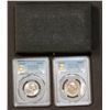 Image 3 : INDIA: Republic, 2-coin proof set, 1964(b)