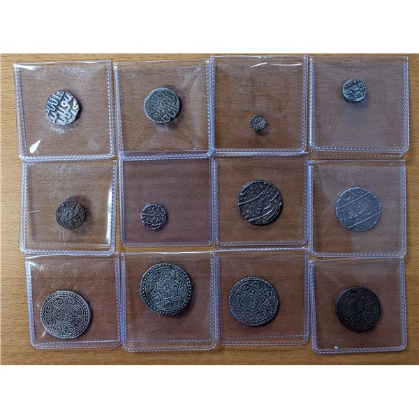 INDIA: LOT of 12 coins of India & Tibet