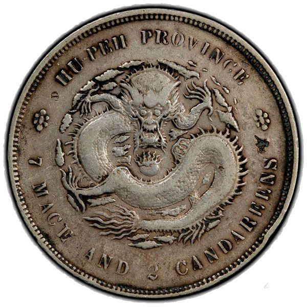 HUPEH: Kuang Hsu, 1875-1908, AR dollar, ND (1895-1907). PCGS VF