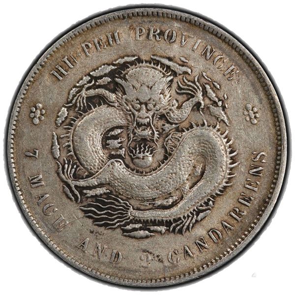 HUPEH: Hsuan Tung, 1909-1911, AR dollar, ND (1909-11). PCGS VF