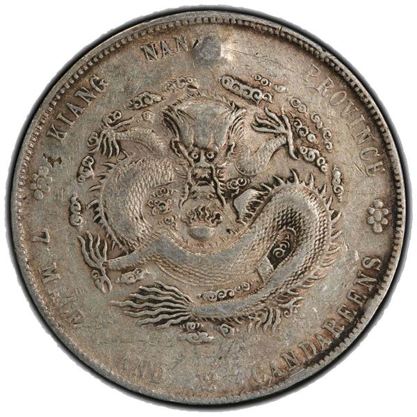 KIANGNAN: Kuang Hsu, 1875-1908, AR dollar, CD1904. PCGS VF