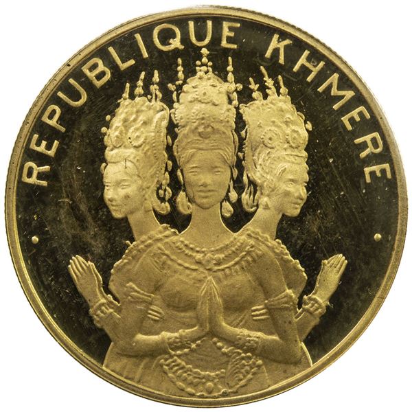 CAMBODIA: Khmer Republic, AV 50,000 riels, 1974. PF