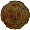 Image 2 : STRAITS SETTLEMENTS: Victoria, 1867-1901, AE cent, 1875-W. NGC MS64