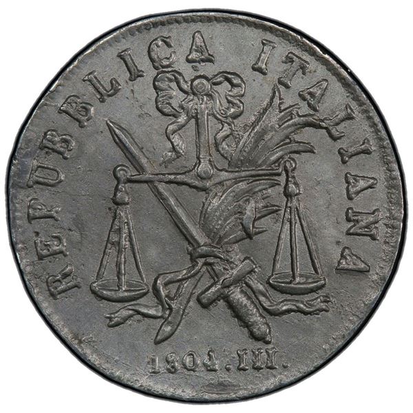 REPUBLIC OF ITALY: Napoleon, President, 1802-1805, 2 lire, 1804 year III