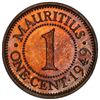 Image 2 : MAURITIUS: George VI, 1937-1952, 1 cent, 1949. PCGS PF64