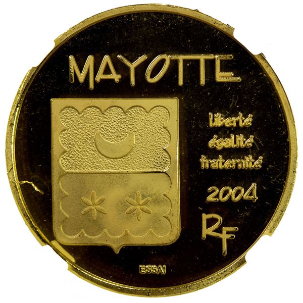 MAYOTTE: Territory, AV 20 euro, 2004. NGC PF68