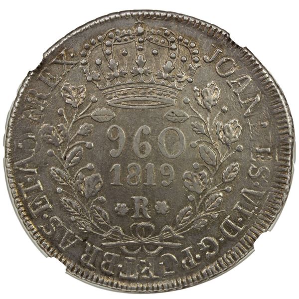 BRAZIL: Joao VI, 1818-1822, AR 960 reis, 1819-R. NGC MS61