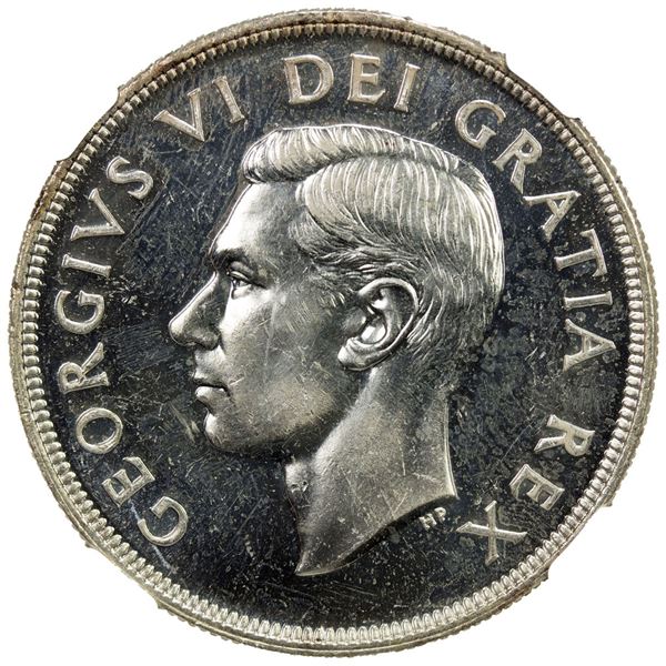 CANADA: George VI, 1936-1952, AR dollar, 1948. NGC UNC