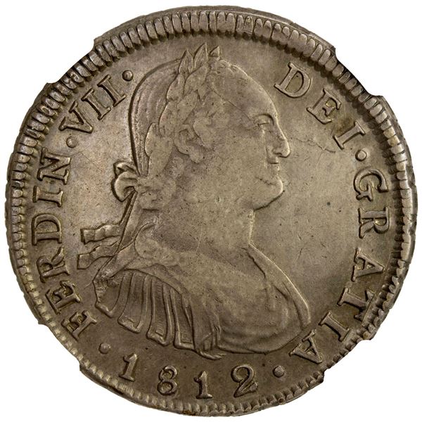 CHILE: Fernando VII, 1808-1818, AR 4 reales, 1812-So, KM-67, assayer FJ, NGC VF30