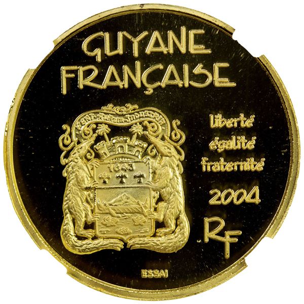 FRENCH GUIANA: Colony, AV 20 euro, 2004. NGC PF67