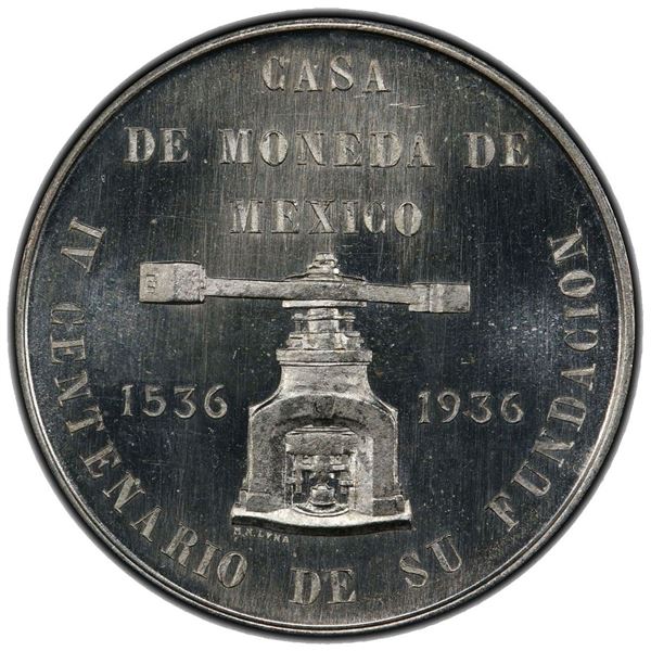 MEXICO: AR medal, 1936. PCGS MS66
