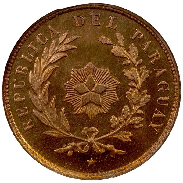 PARAGUAY: 1 centesimo, 1870. NGC PF66