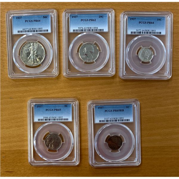 UNITED STATES:, proof set, 1937
