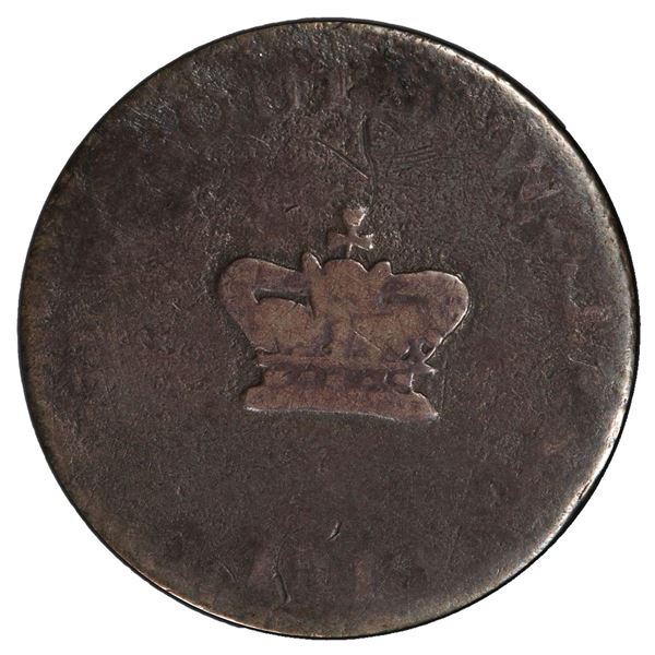 NEW SOUTH WALES: British Colony, AR 15 pence, 1813. PCGS G