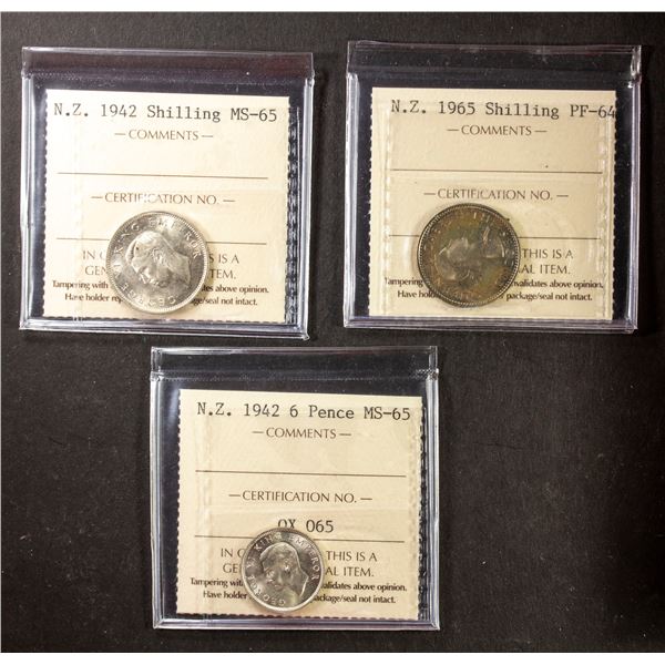 NEW ZEALAND: LOT of 3 coins