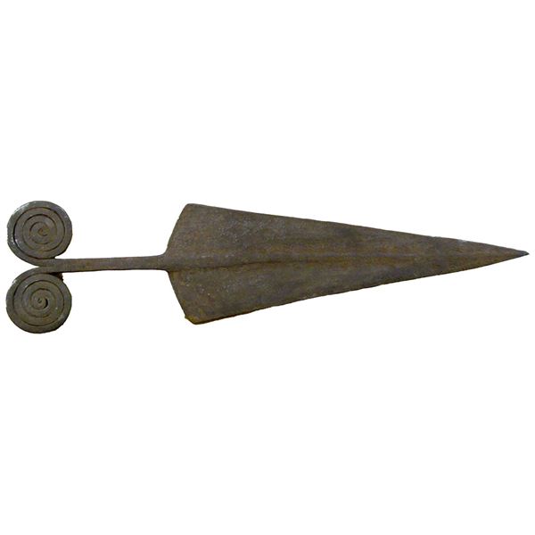 ETHNOGRAPHIC: AFRICA: iron hoe (579g)